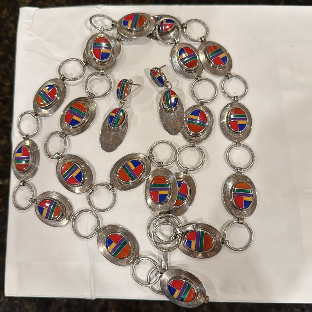Sterling Silver Necklace and Earring set